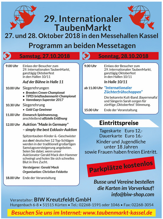 taubenmarkt 2018 programm